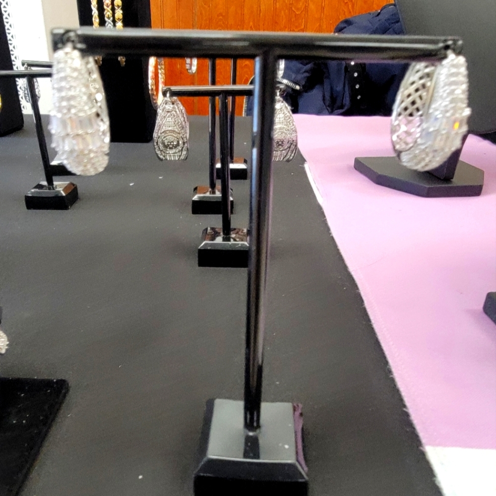 Elegant Silver Drop Mesh Earrings